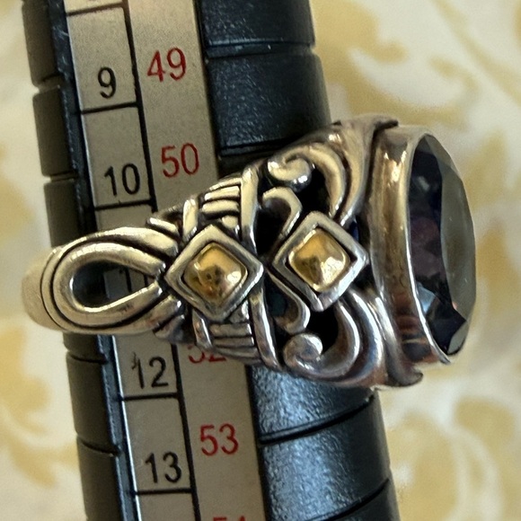 Robert Manse Sterling Silver 925 18k Amethyst Ring Size 6 - Picture 12 of 16